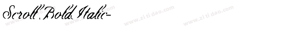 Scroll BoldItalic字体转换